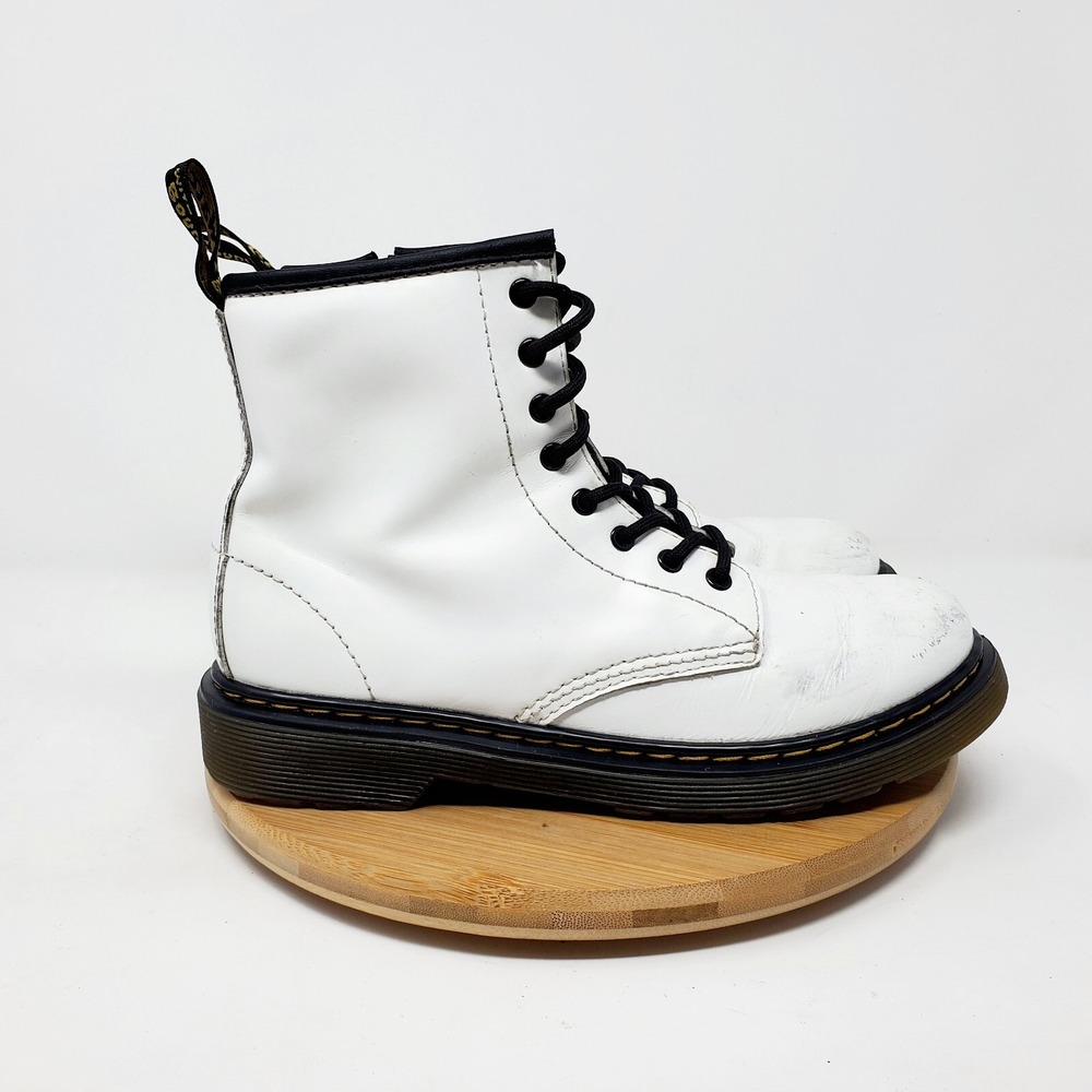 Dr Martens Boots Womens 5 White 8‎ Eye Lace Up Punk Docs 1460 EU 36